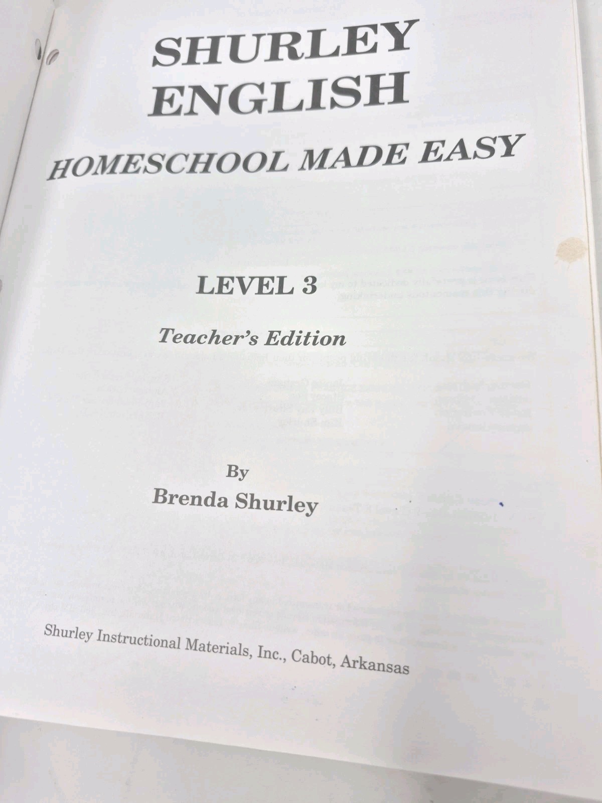Shurley English Homeschool Level 3 Grammar + Composition, Set Of 3 – See Desc.