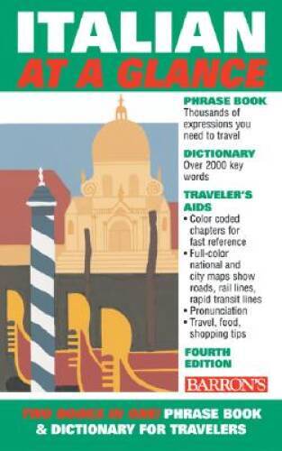 Italian At a Glance (At a Glance Foreign Language Phrasebooks) – GOOD