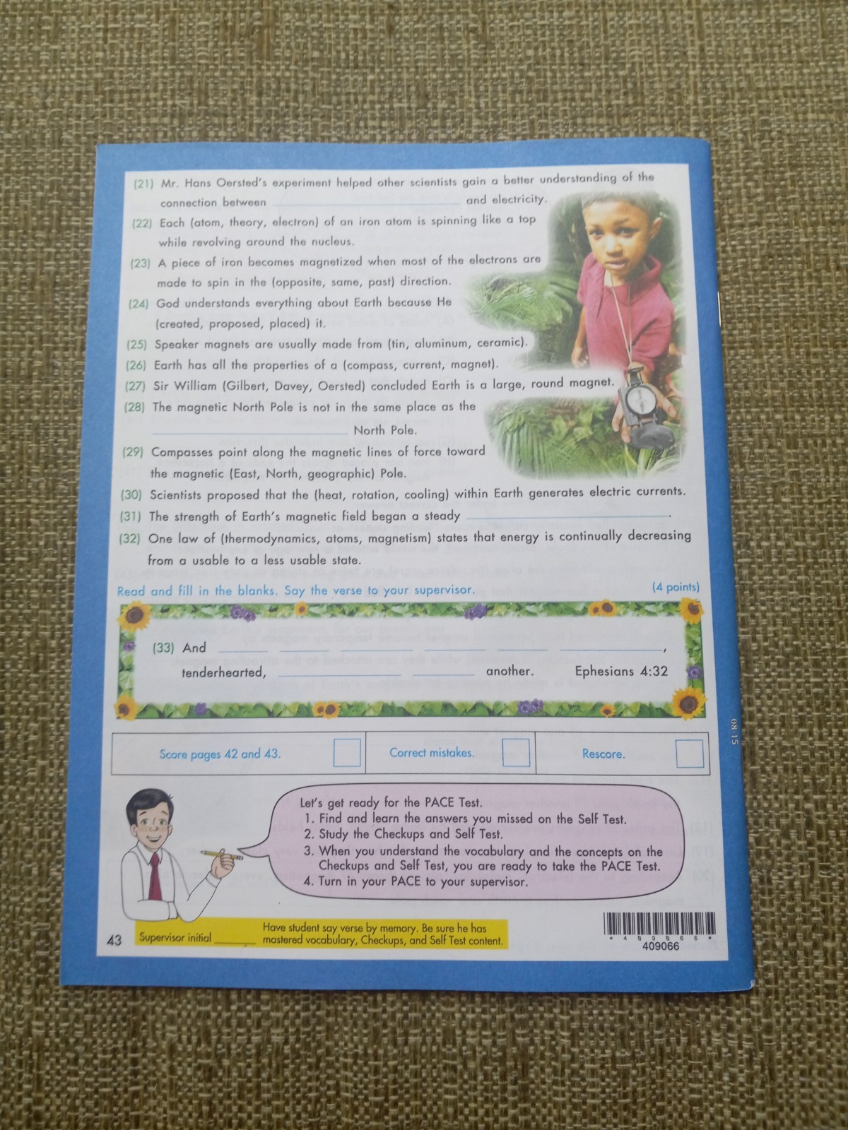 ACE Paces School of Tomorrow Science Student Workbook 1066 New!!!!!!!