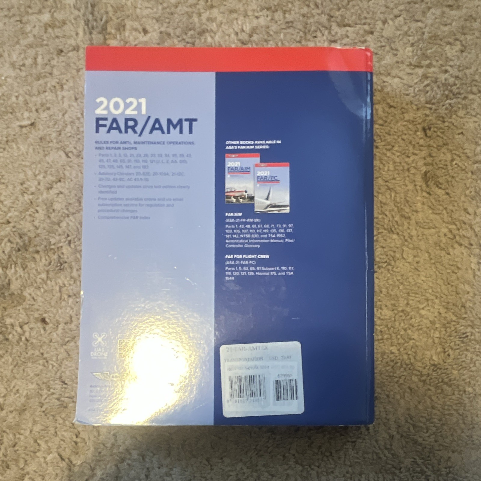 ASA 2021 FAR/AMT Federal Aviation Regulations for AMT Paperback w/ eBook