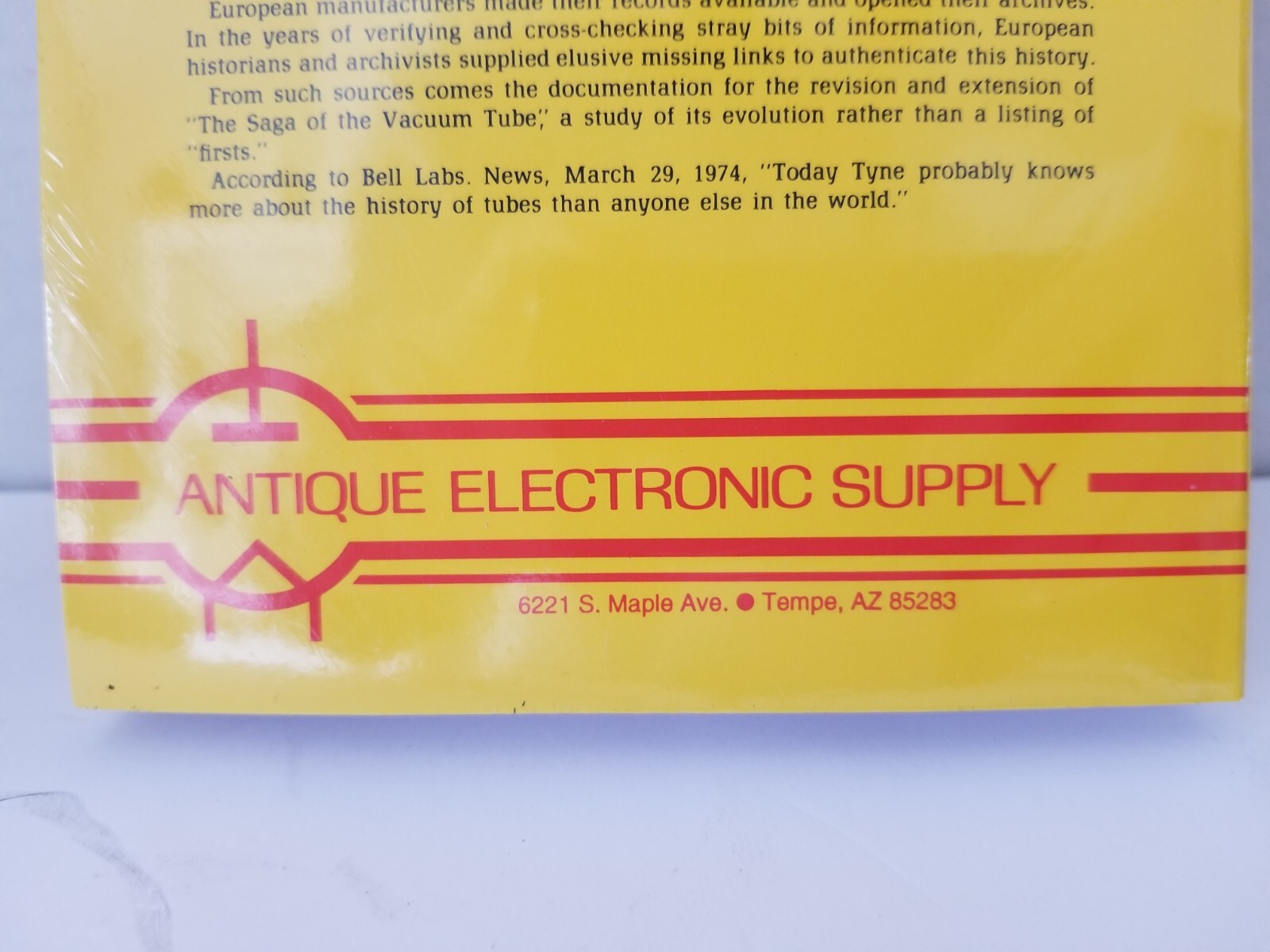 SAGA OF THE VACUUM TUBE By Gerald F.J. Tyne BRAND NEW SEALED