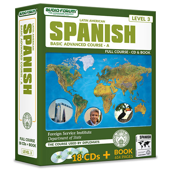 FSI: Basic Spanish Advanced A (18 CDs/Book) by Foreign Service Institute / Audio