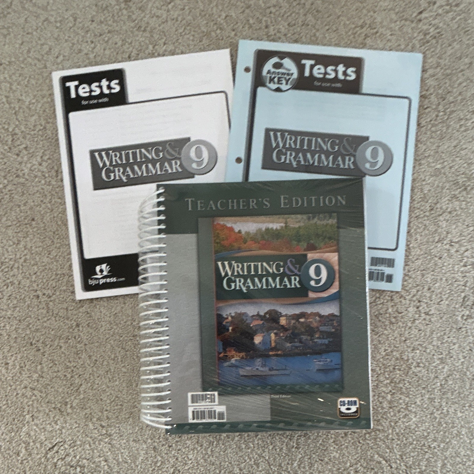 BJU Press Writing & Grammar 9 Teacher Es w-CD, Tests w/Answer Key