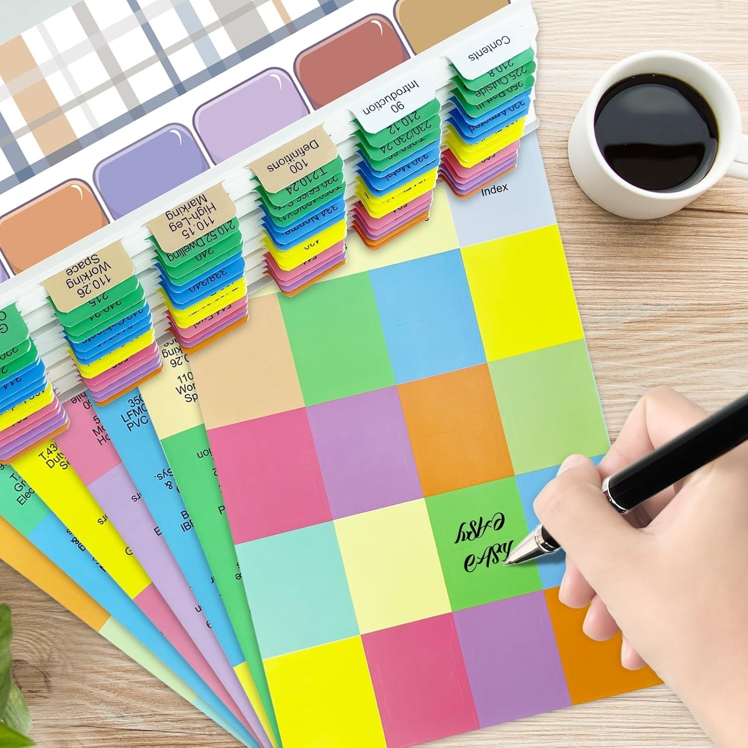 Upgraded Index Tabs for 2026 National Electrical Code (NEC), 150 Color-Coded & L