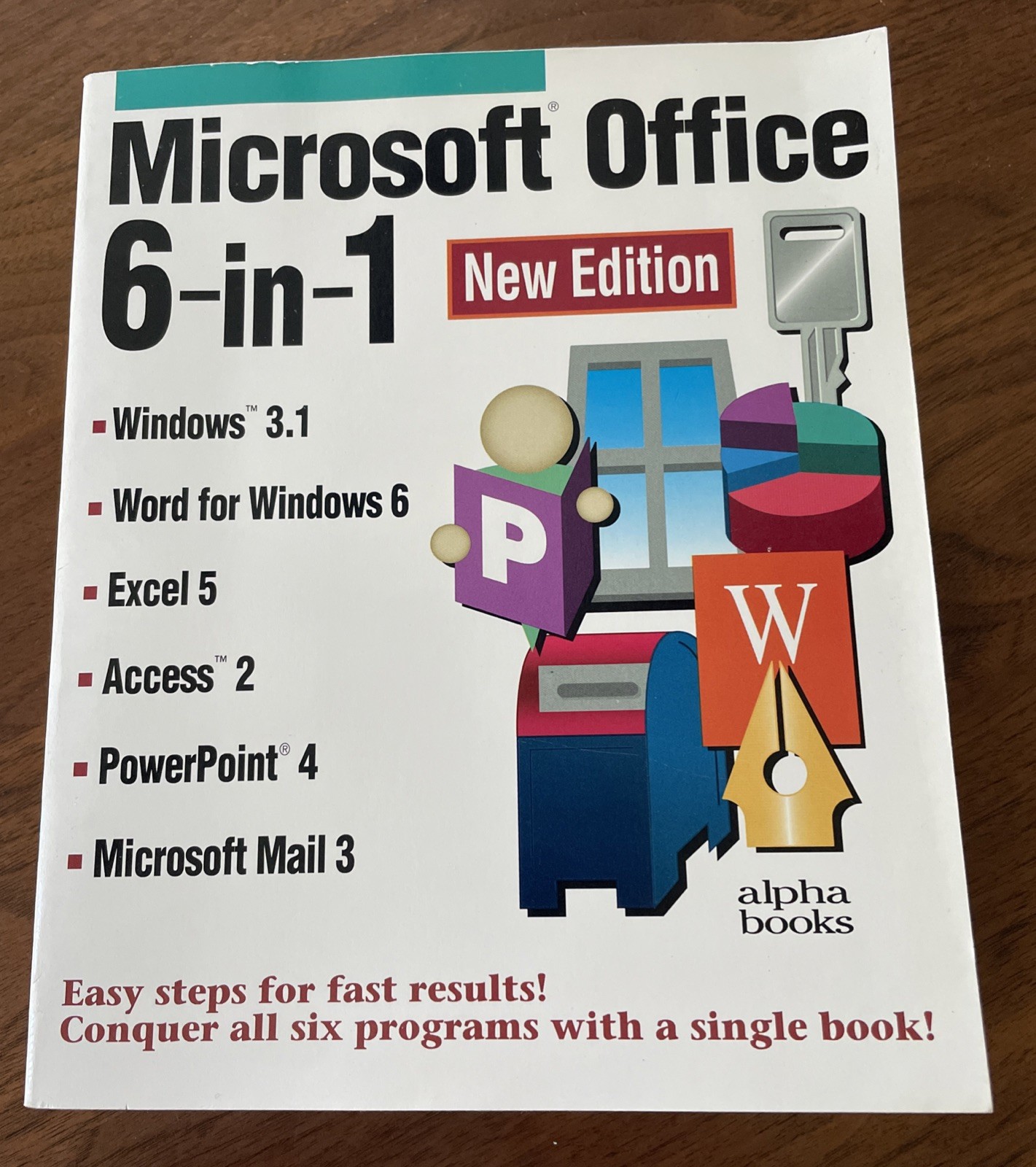 Microsoft Office 6-in-1 | 1994 Alpha Books | FREE S&H