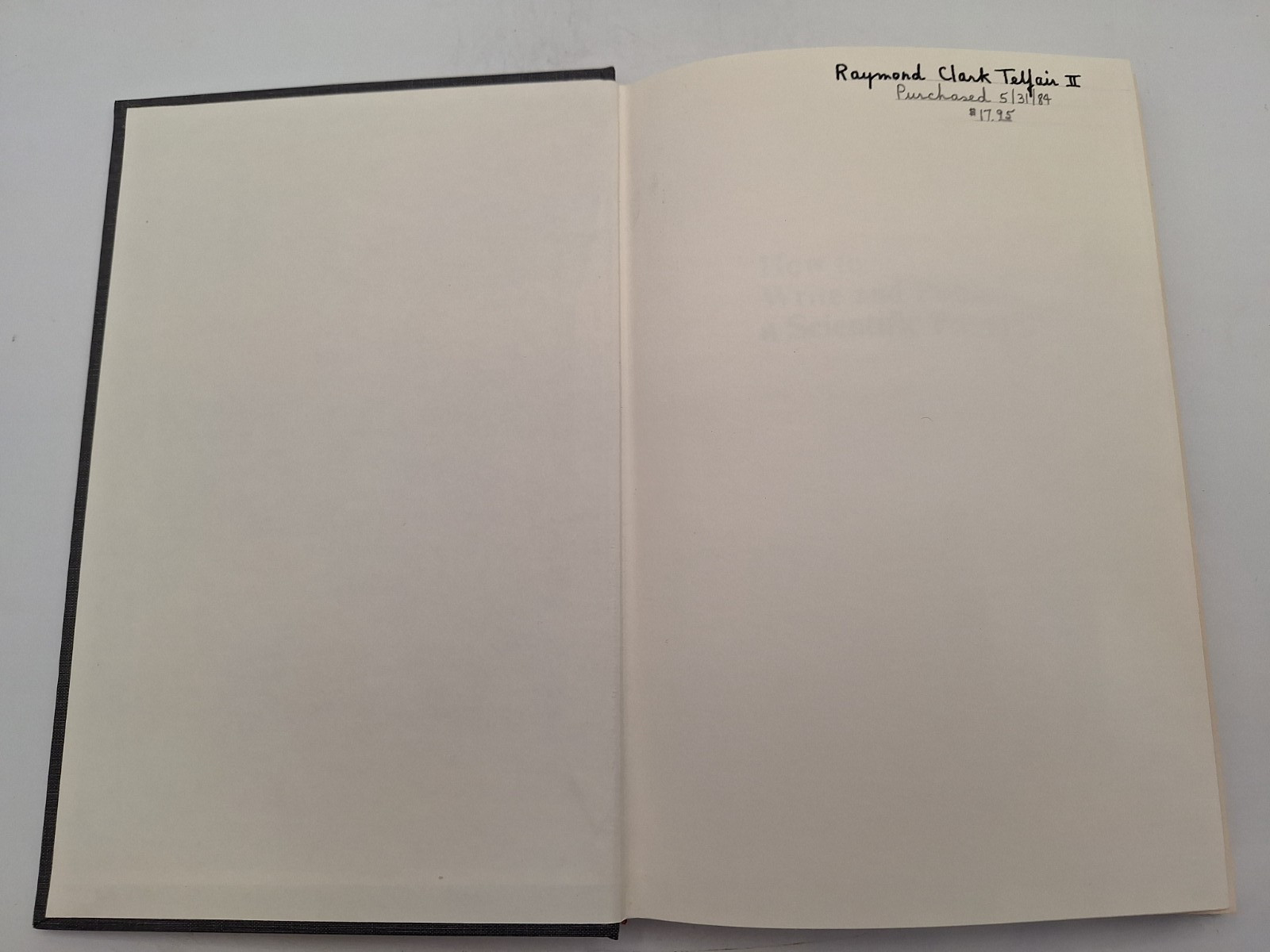 How to Write and Publish a Scientific Paper ~ Robert A Day ~ Hardcover