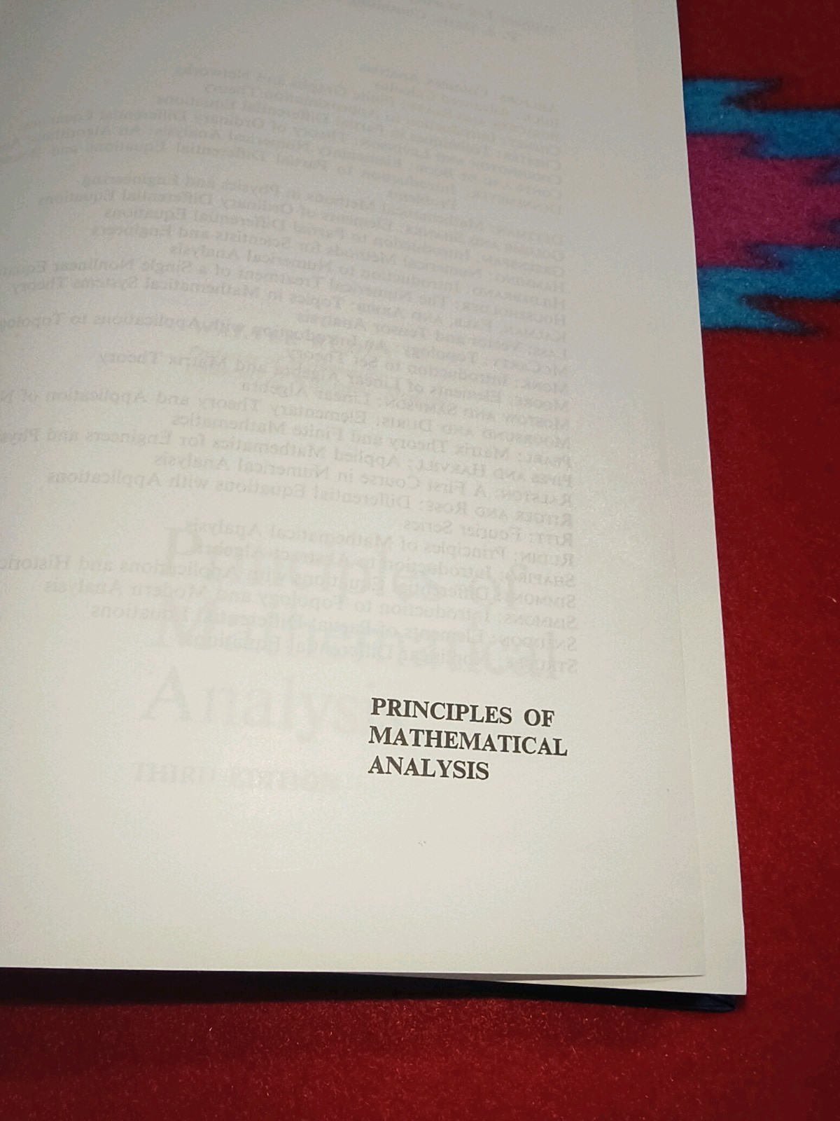 Principles of Mathematical Analysis – Walter Rudin (1976, Hardcover)