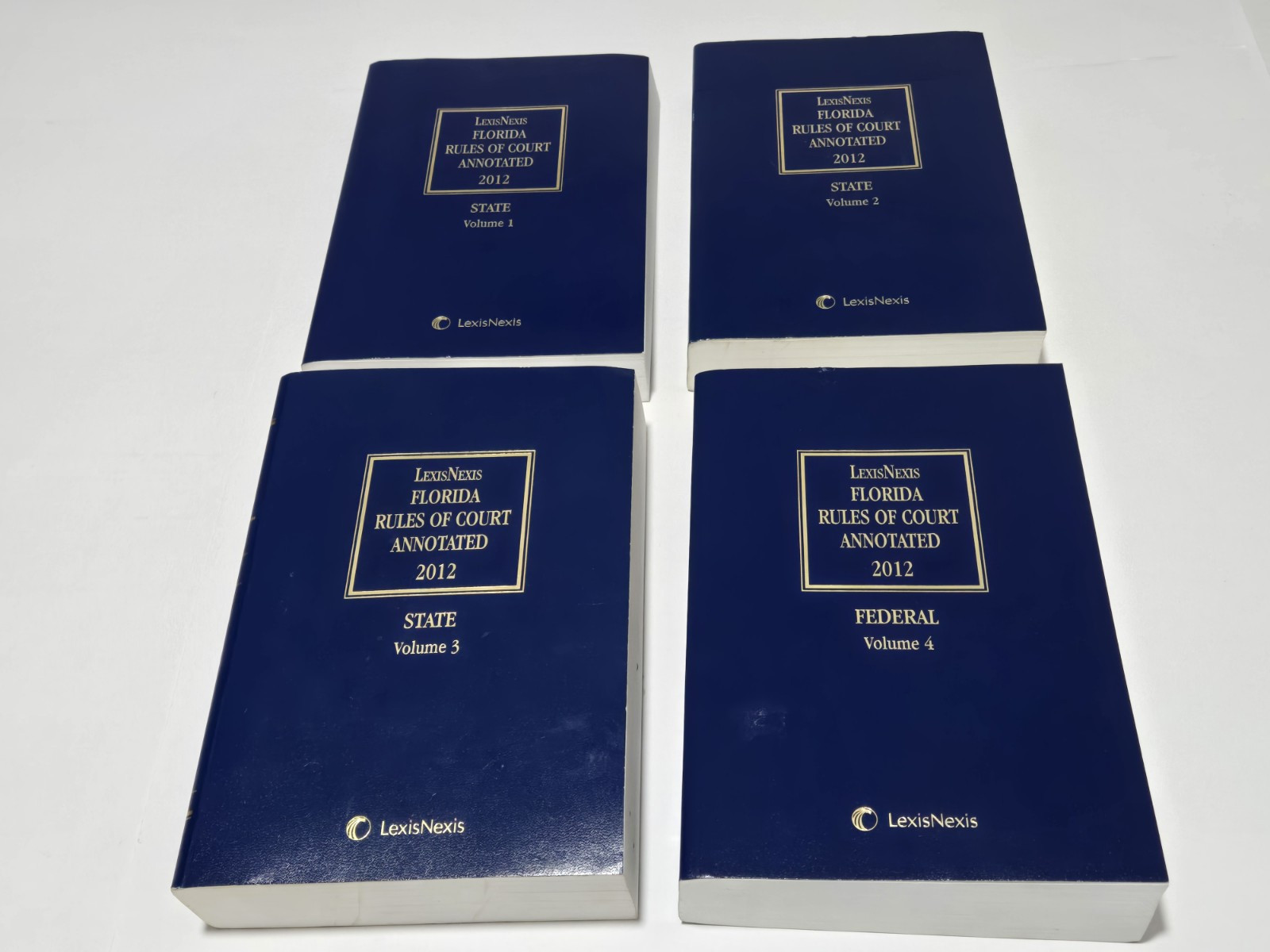 Florida Rules of Court Annotated 2012 State Volumes 1-4 Lexis Nexis Law Books