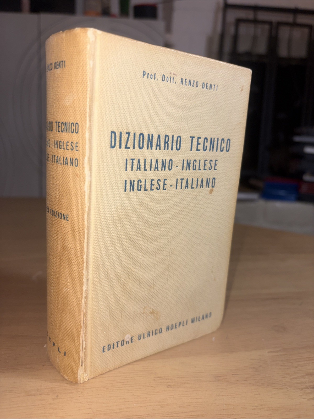 1958 Dizionario Tecnico Italiano Inglese English Italian Technical Dictionary VG