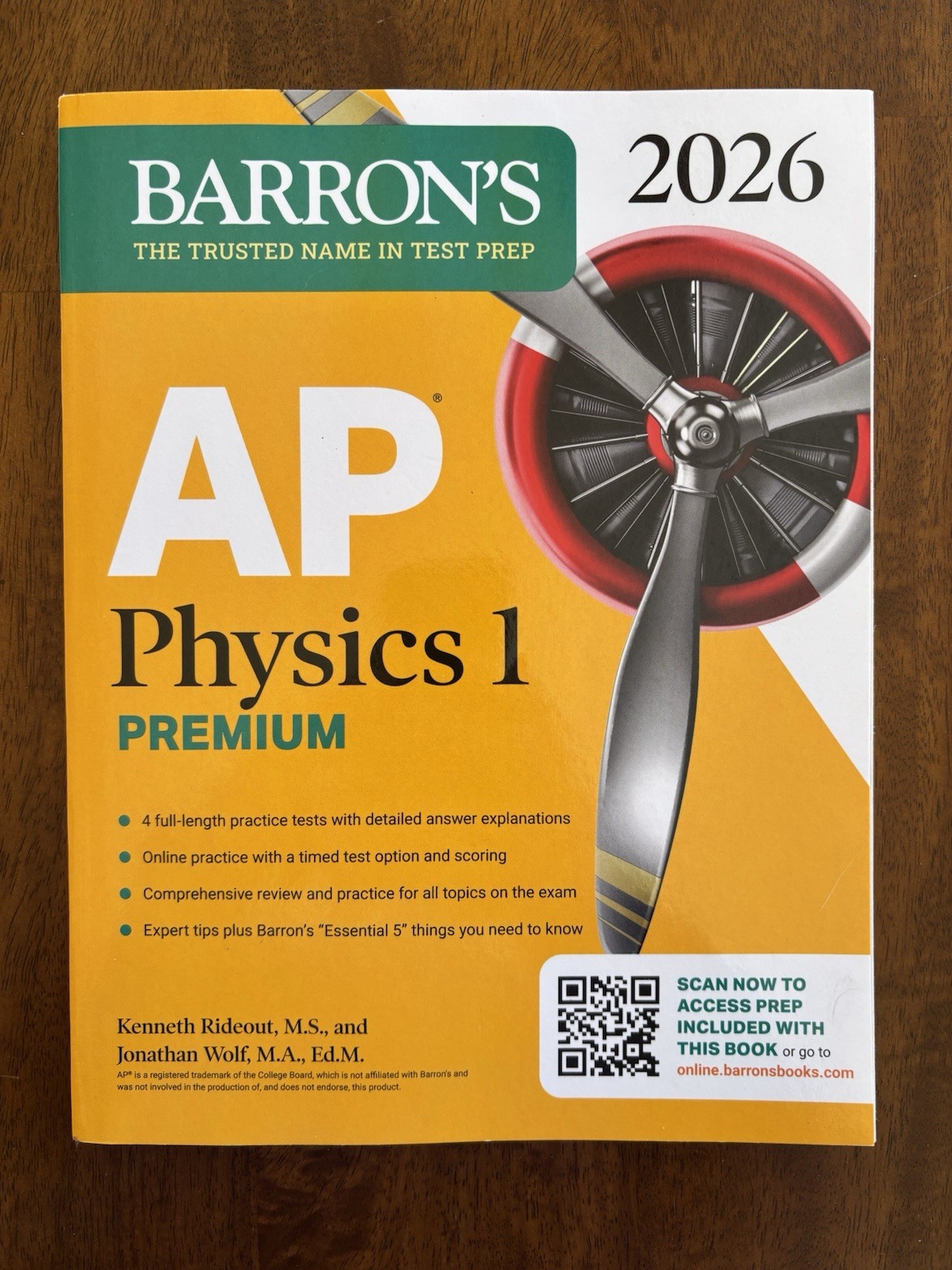 Barron’s AP Prep Ser.: AP Physics 1 Premium, 2026: Prep Book with 4 Practice