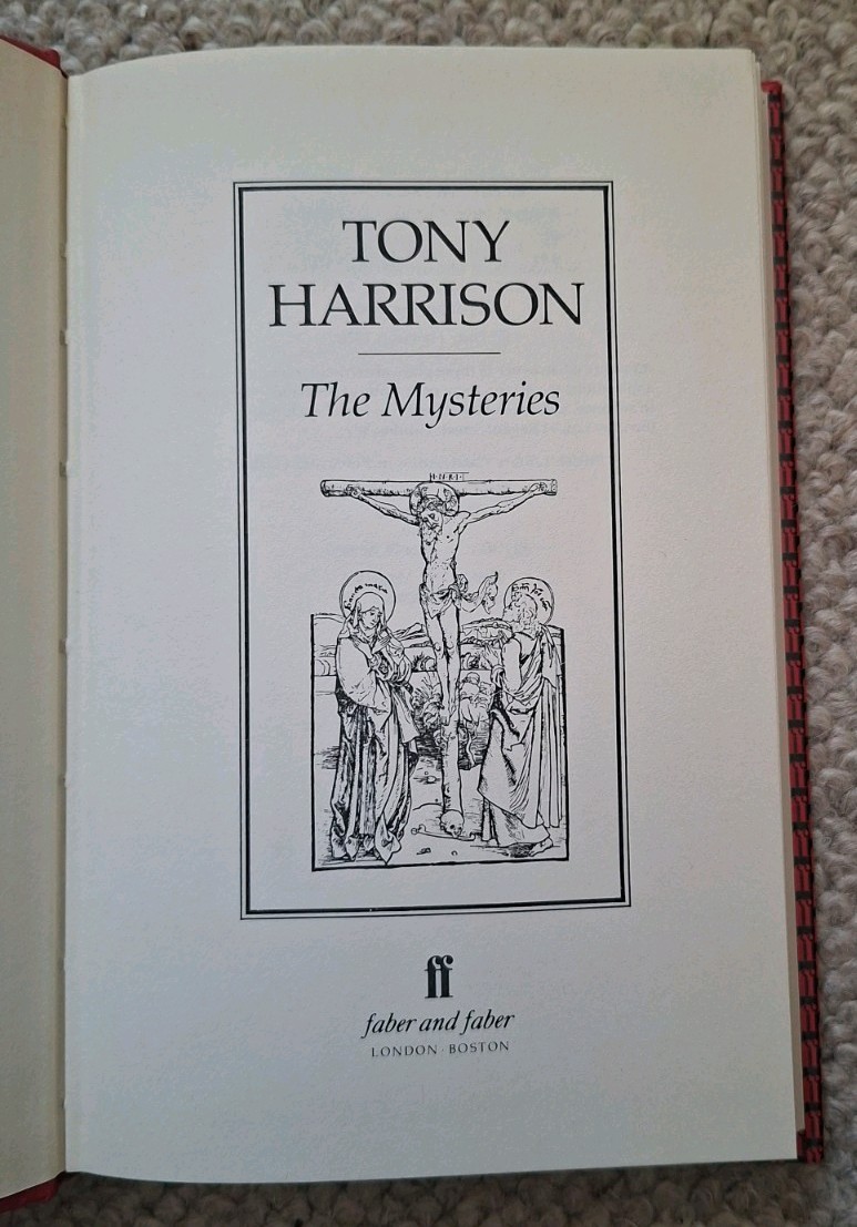 Tony Harrison The Mysteries 1st Edition Hardback 1985 Unclipped Dust Jacket