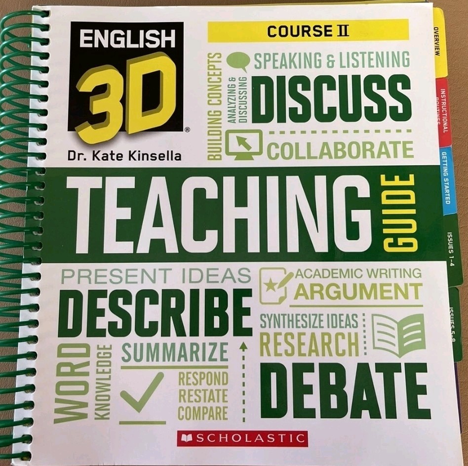 English 3D Teaching Guide Course 2 Teacher’s Edition Spiral ,LIKE NEW
