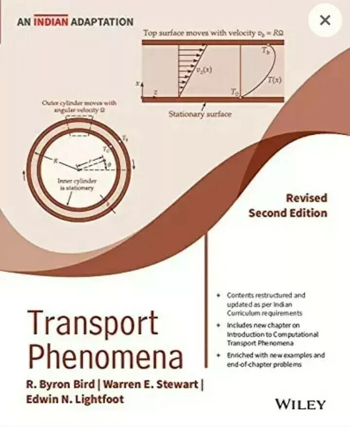Transport Phenomena by Warren E Stewart, R. Byron Bird 2nd INTERNATIONAL EDITION