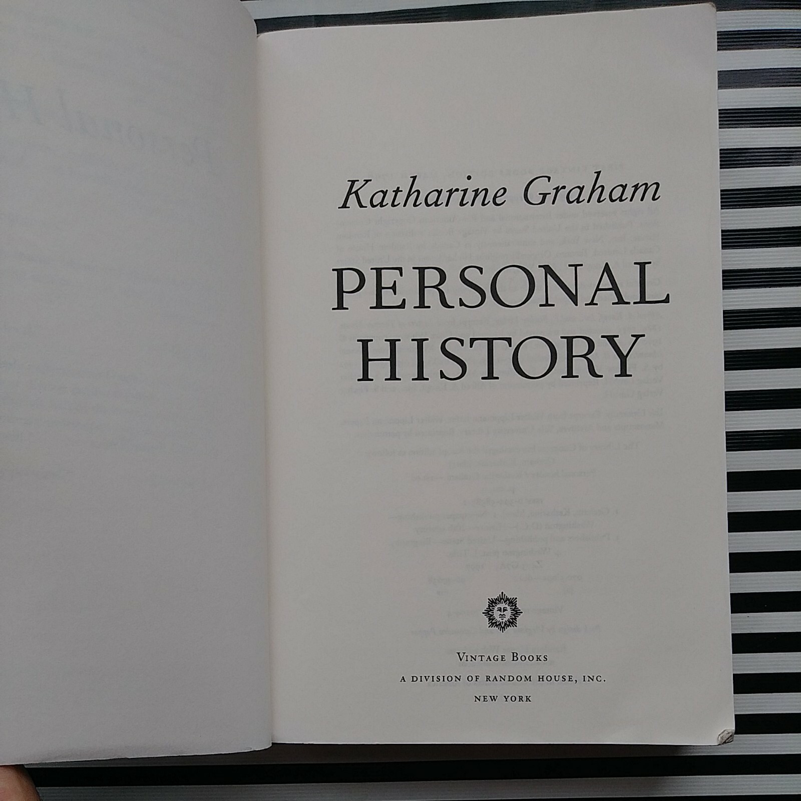 Personal History Katharine Graham Paperback Pulitzer Prize Memoir