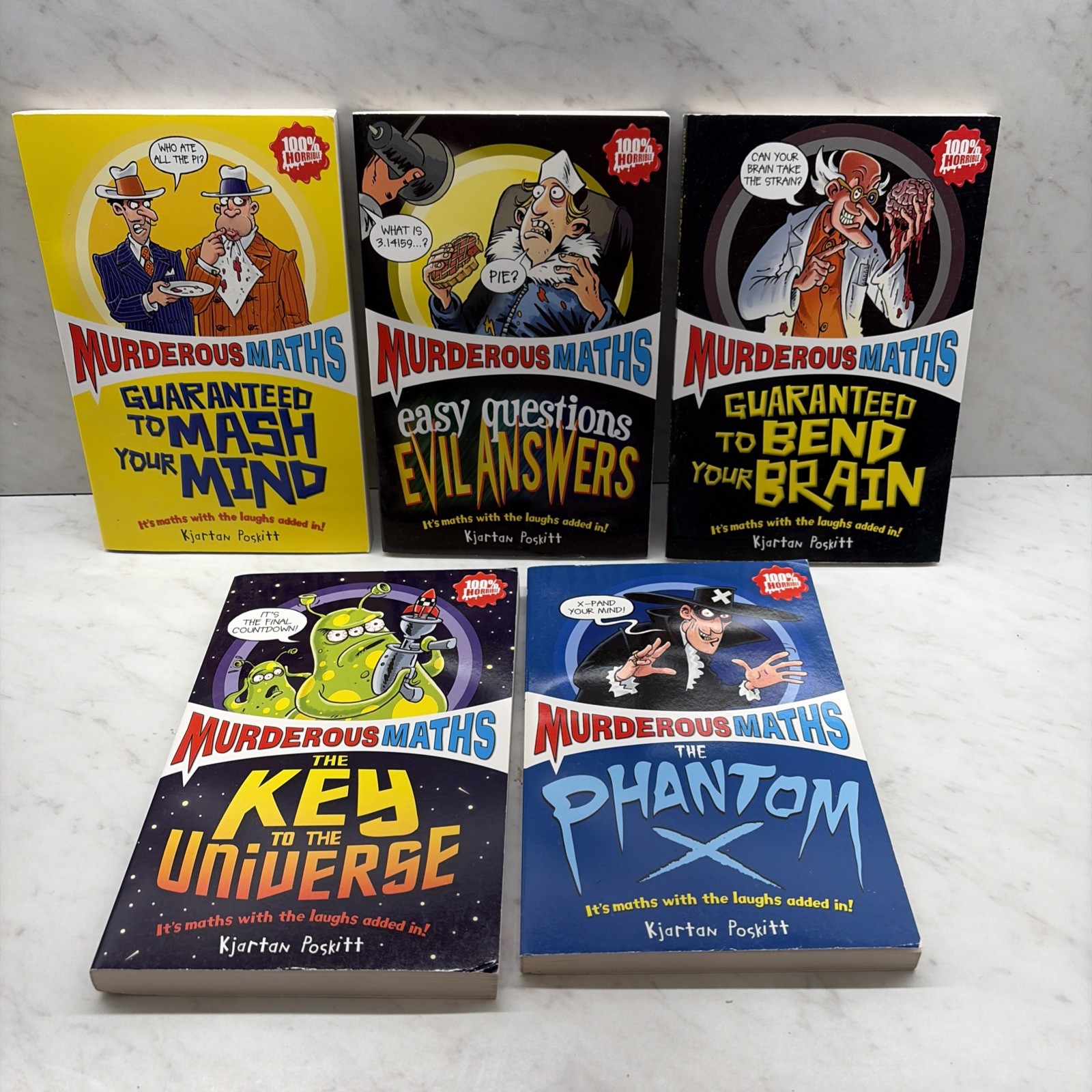 Murderous Maths Set by Poskitt Kjartan Book 5 In Lot Very Good
