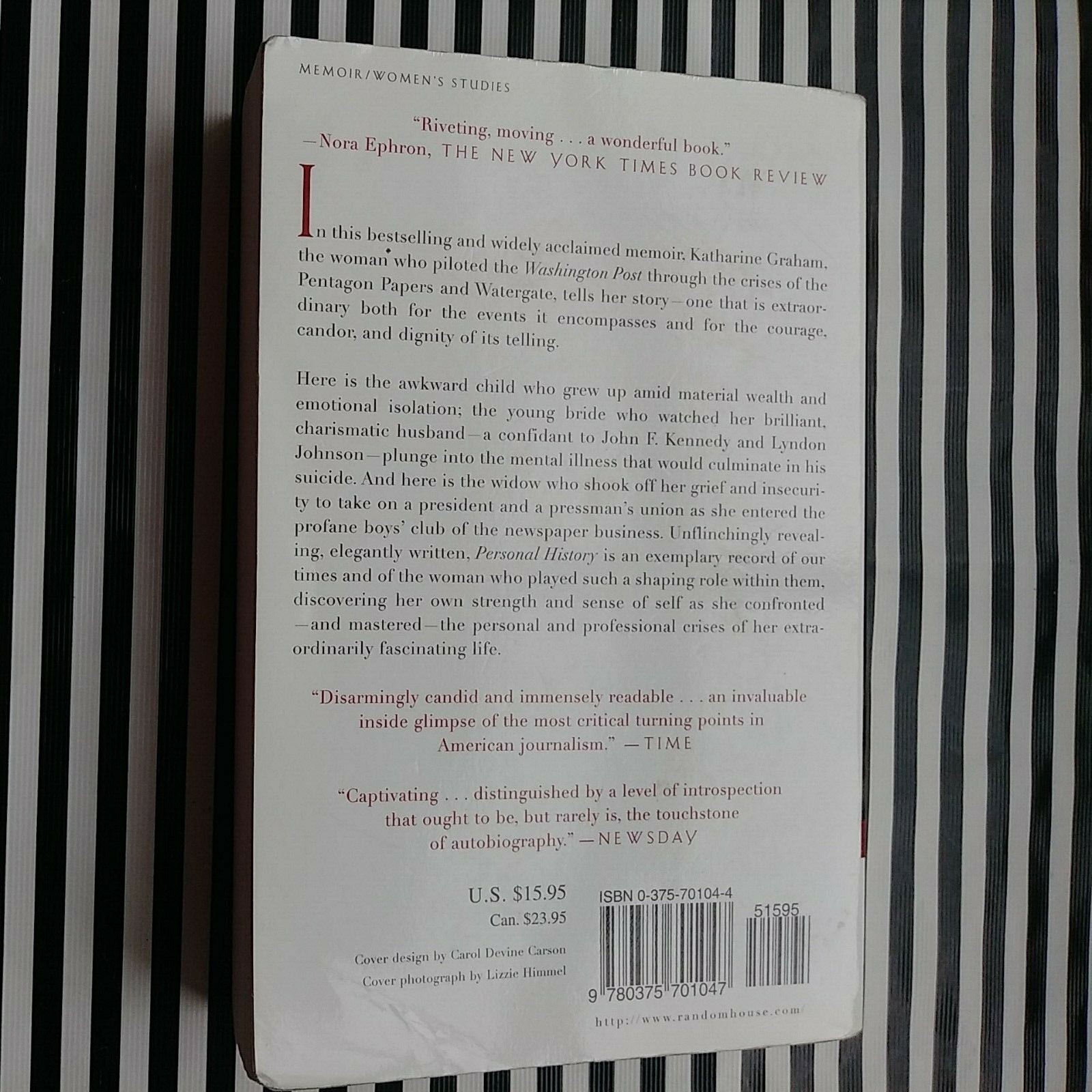 Personal History Katharine Graham Paperback Pulitzer Prize Memoir