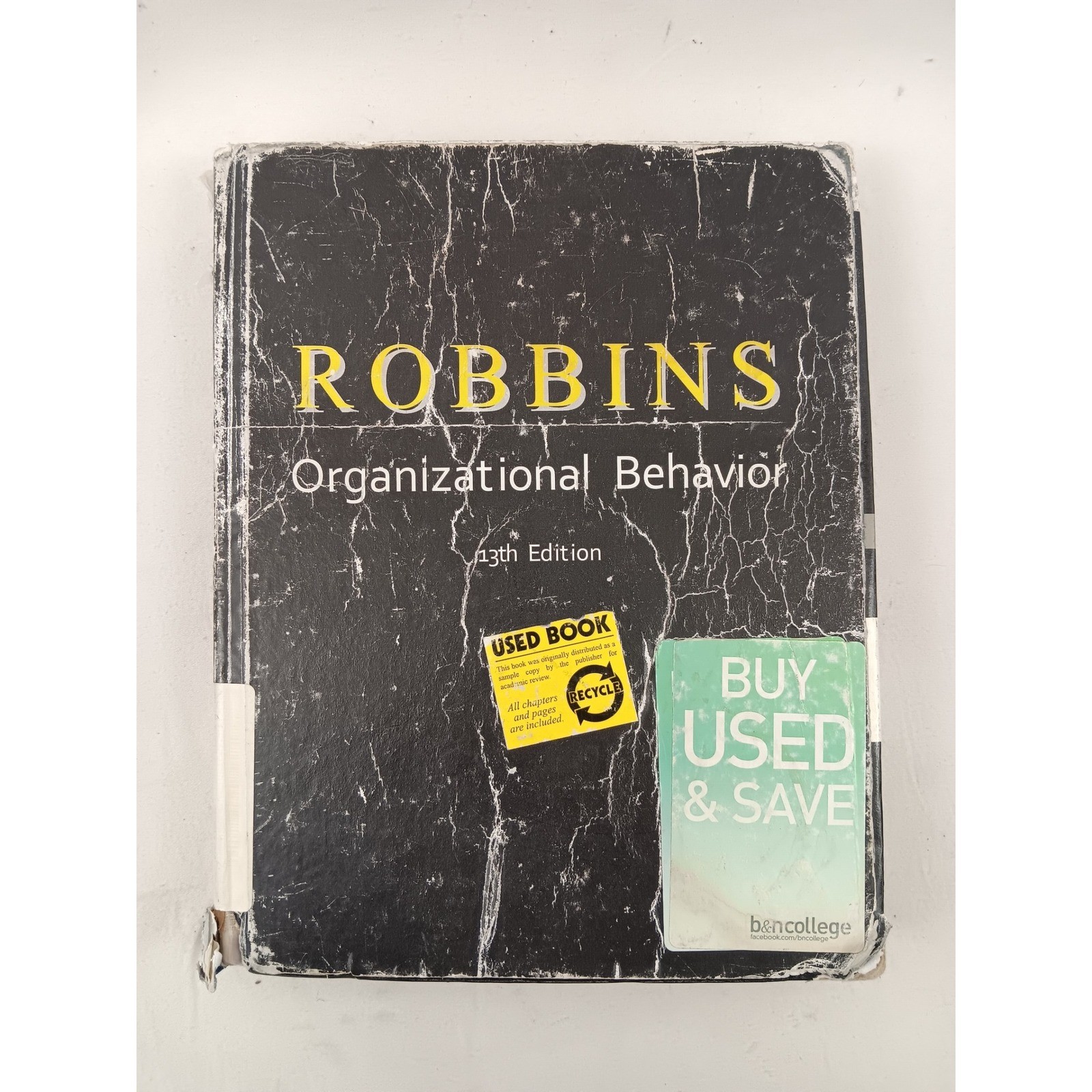Robbins Organizational Behavior 13th Edition Textbook Used Book College Studies