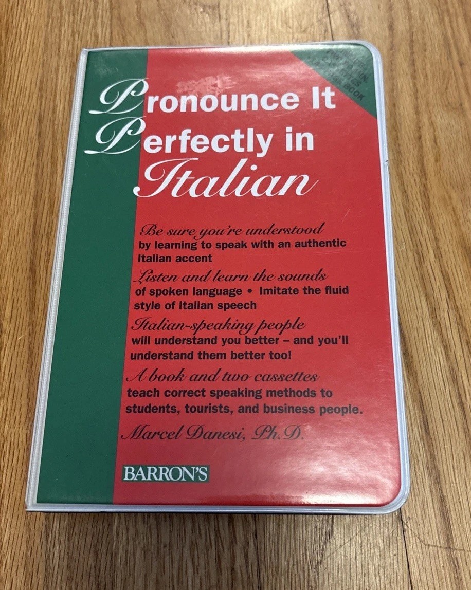 Pronounce It Perfectly In Italian By Marcel Danesi Language Cassettes Book Rare