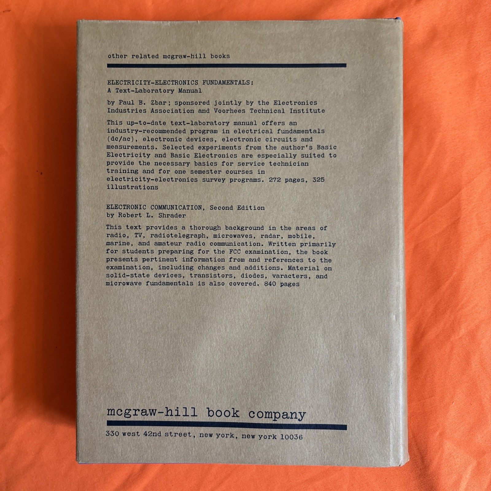 Elements Of Electronics Hickey & Villines Hardcover McGraw-Hill