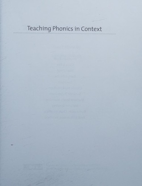 Teaching Phonics in Context Paperback David, Wilson, Lorraine Hor