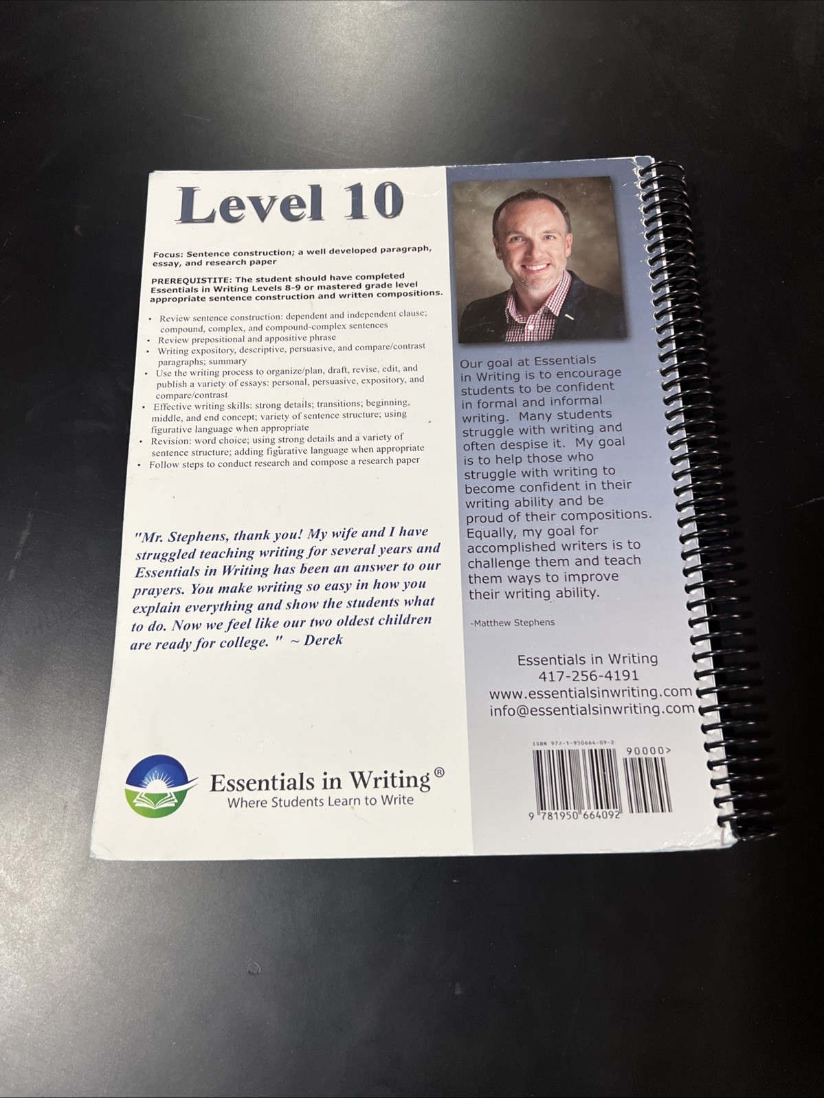 Essentials in Writing Where Students Learn To Write 10 Matthew Stephens