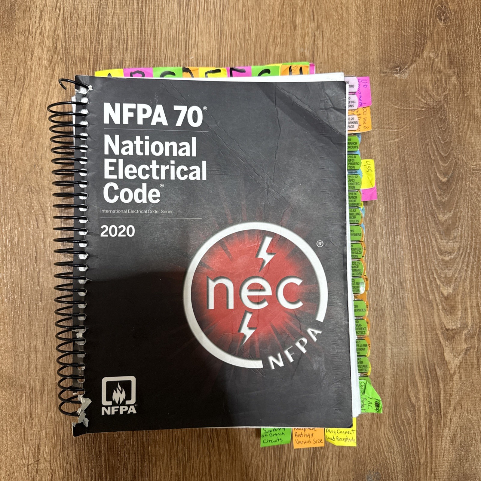 Nfpa 70 National Electric Code 2020 Book Spiral With Pre-Tabs