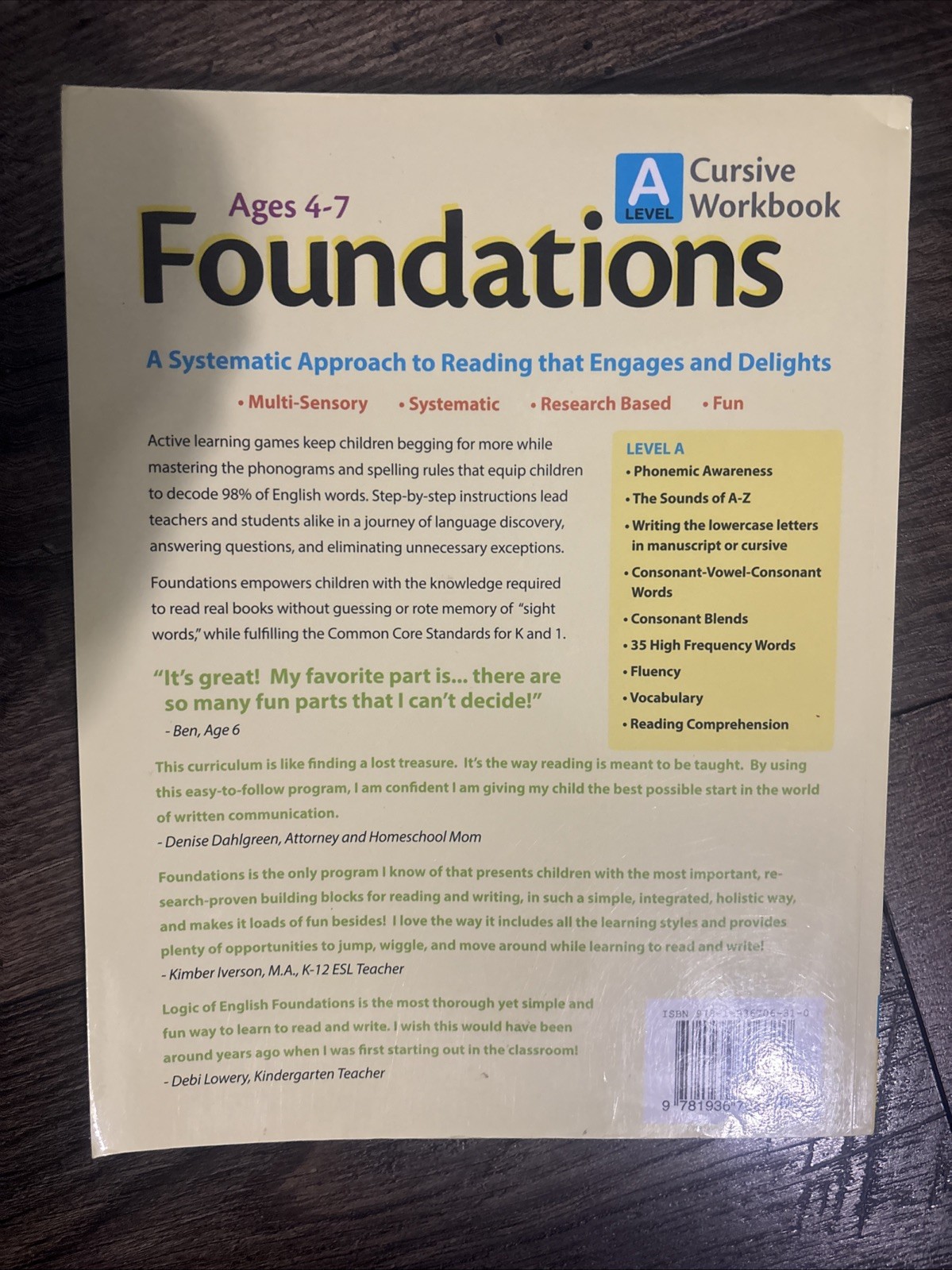 Logic of English Foundations Cursive Workbooks