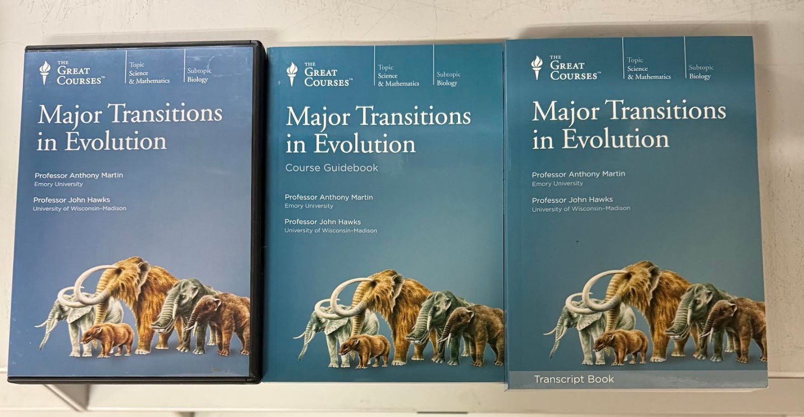 Major Transitions in Evolution by John Hawks (4 DVDs + 2 Books)