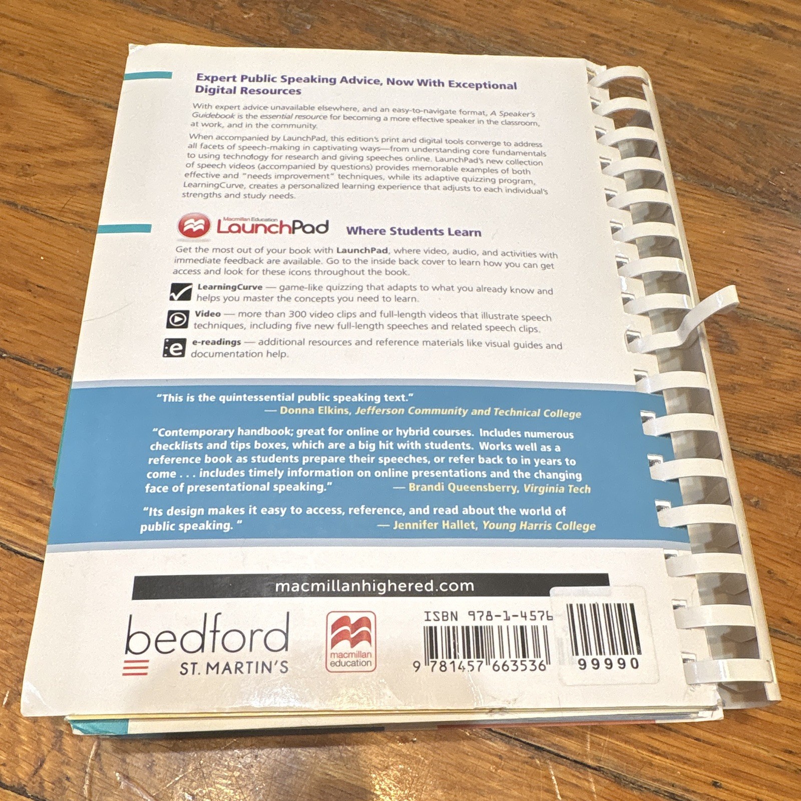 A Speaker’s Guidebook: Text & Reference 6th Ed Ring/Wire Bound 2019
