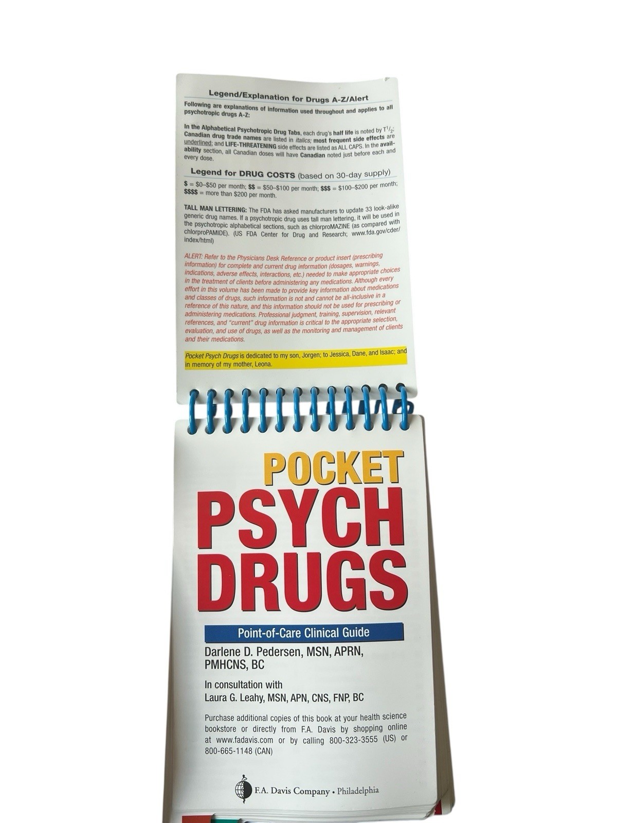 Pocket Psych Drugs : Point-Of-Care Clinical Guide by Darlene D. Pedersen (2009,