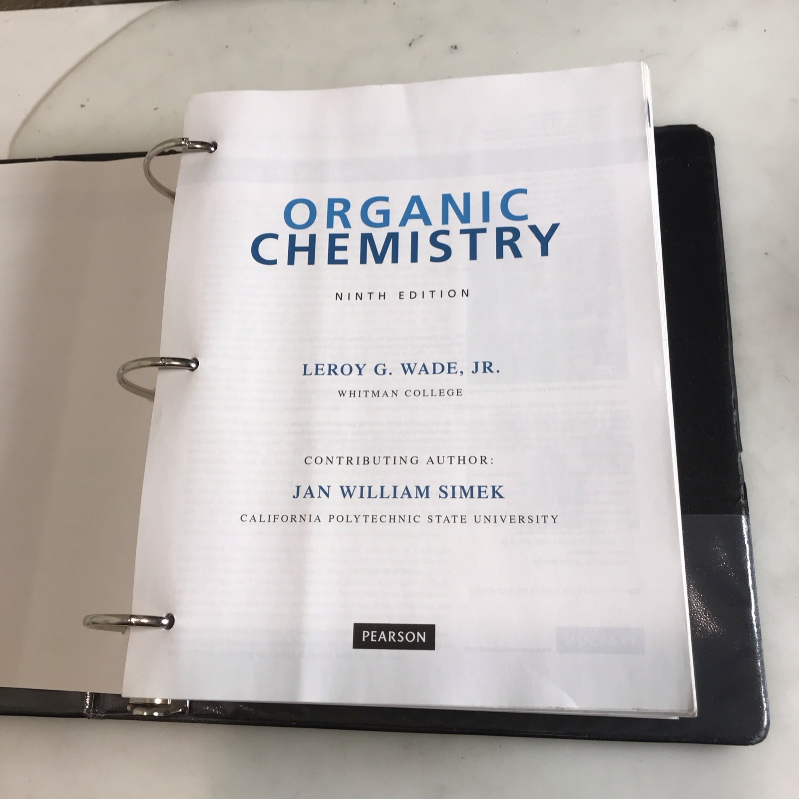 Organic Chemistry – Loose Leaf, by Wade Leroy; Simek Jan – Looks New