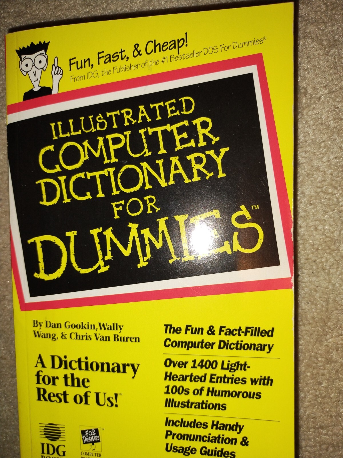 ILLUSTRATED COMPUTER DICTIONARY FOR DUMMIES. 410 Pages. IDG Books. Excellent.