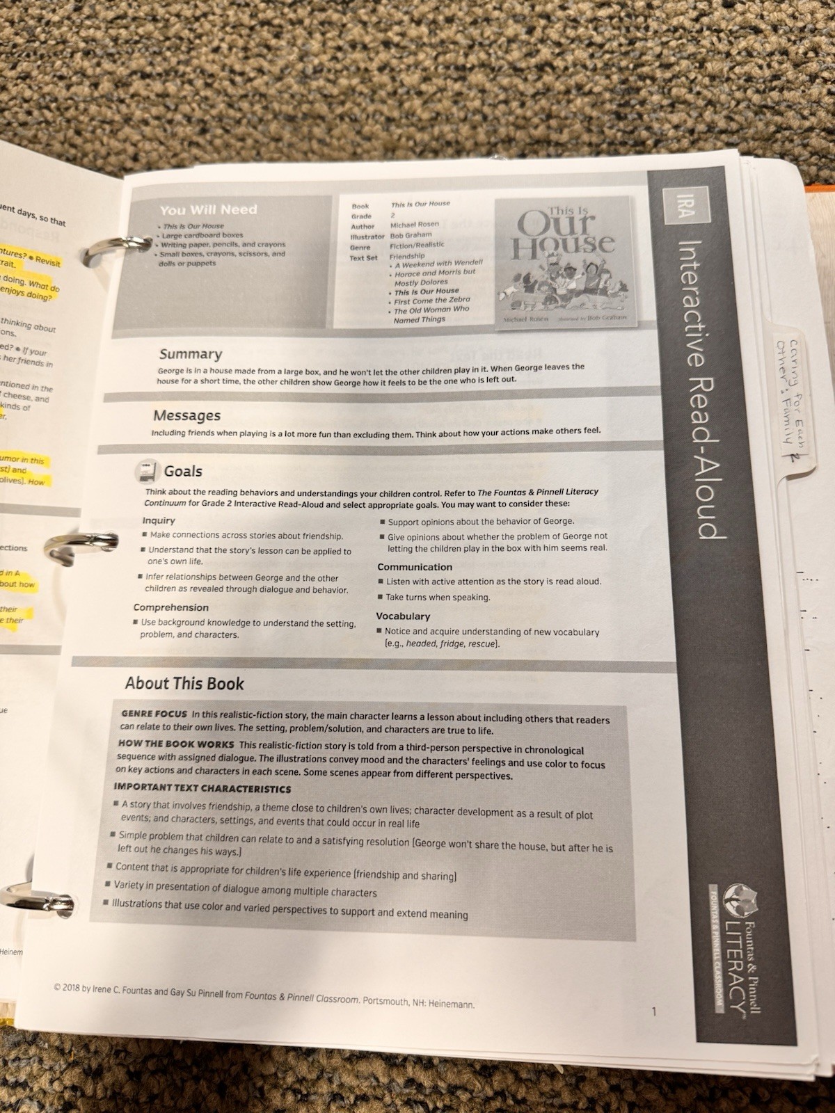 Heinemann Fountas & Pinnell Literacy Continuum Expanded Ed PreK-8 $1300 value