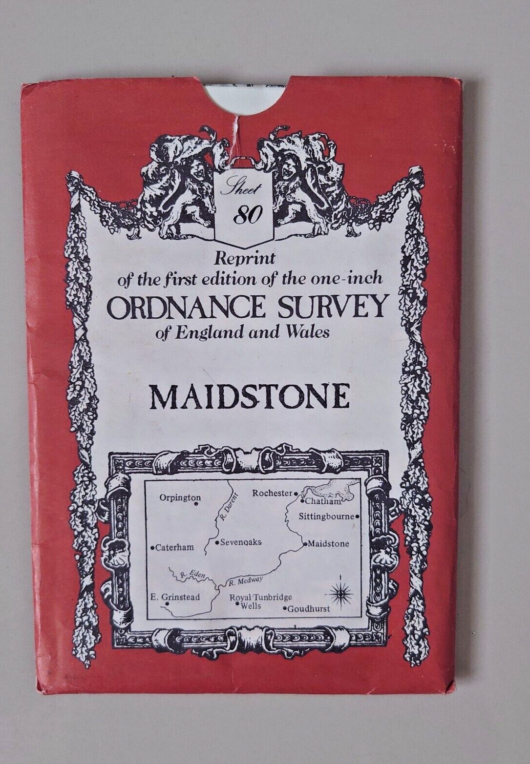 Maidstone Reprint of the First Edition OS Sheet 80 David & Charles
