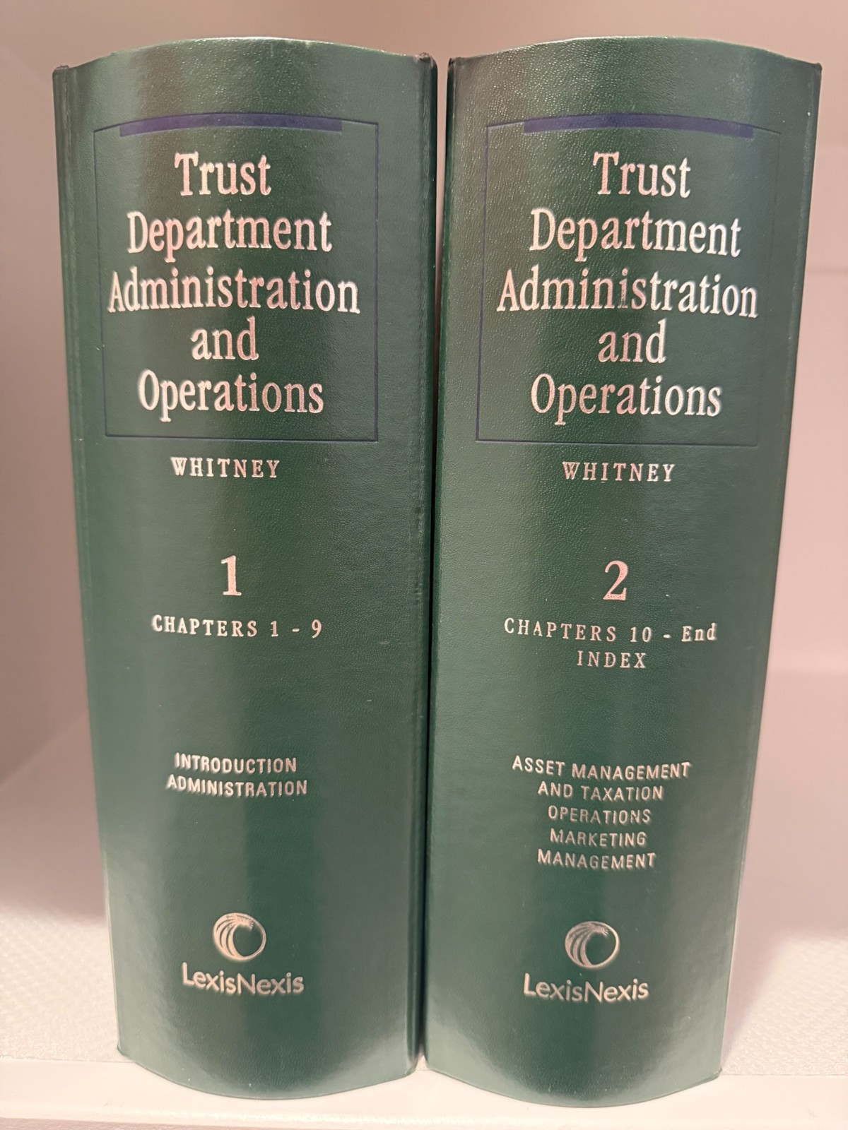 Trust Department Administration and Operations by Victor P. Whitney – 12/2012