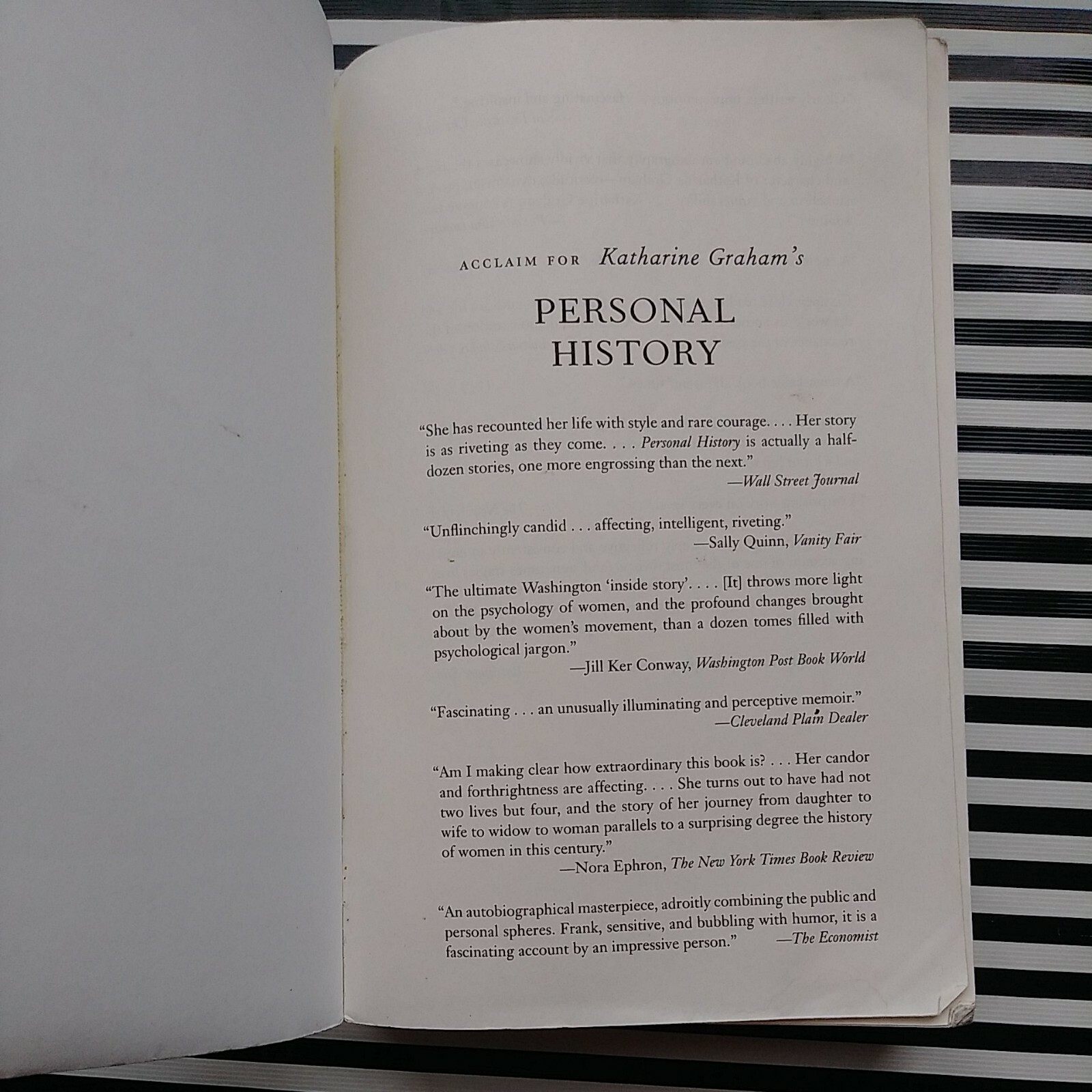 Personal History Katharine Graham Paperback Pulitzer Prize Memoir