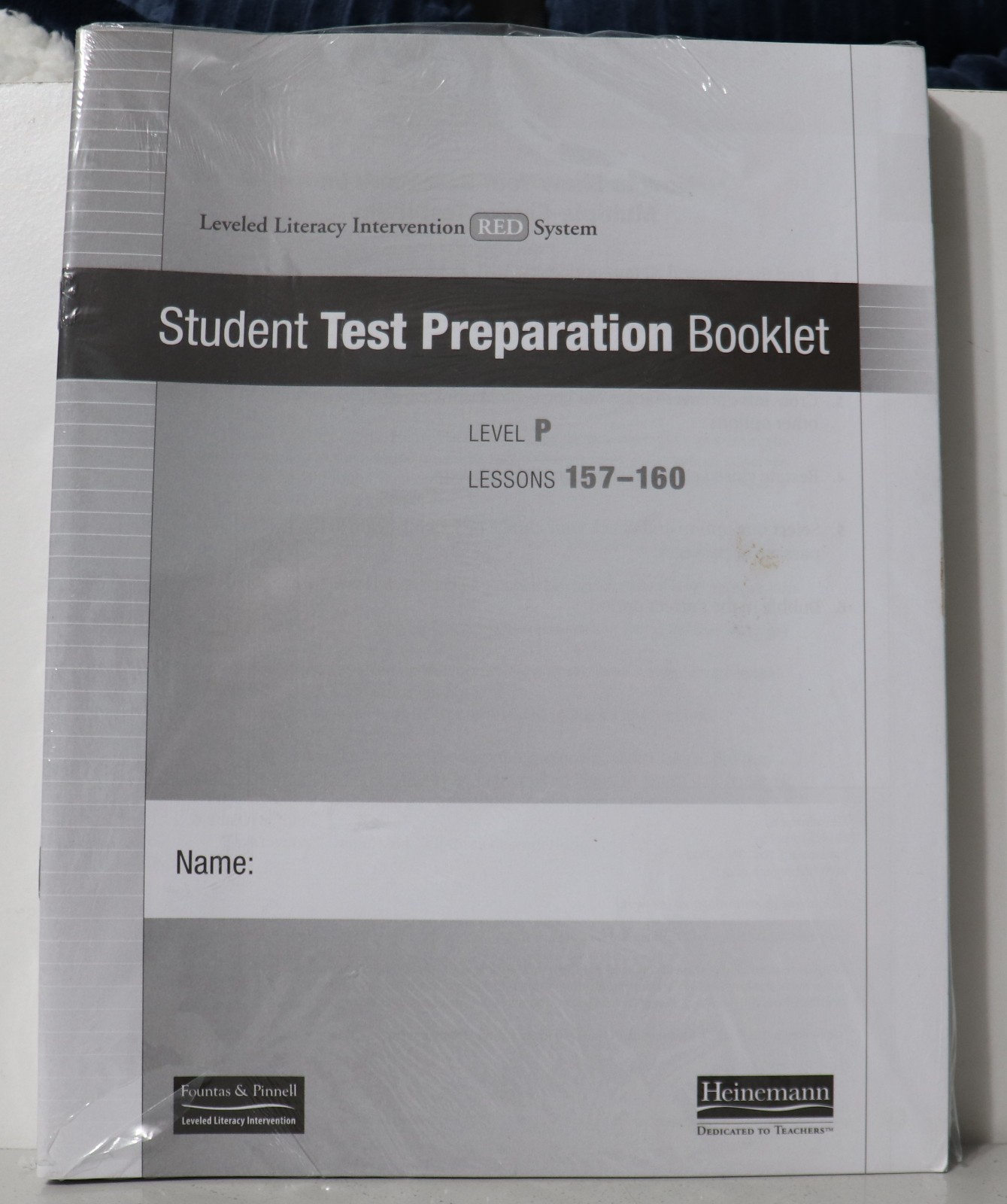 Fountas & Pinnell LLI Red Test Preparation Booklet Level P 157-160 Set of 12 NEW