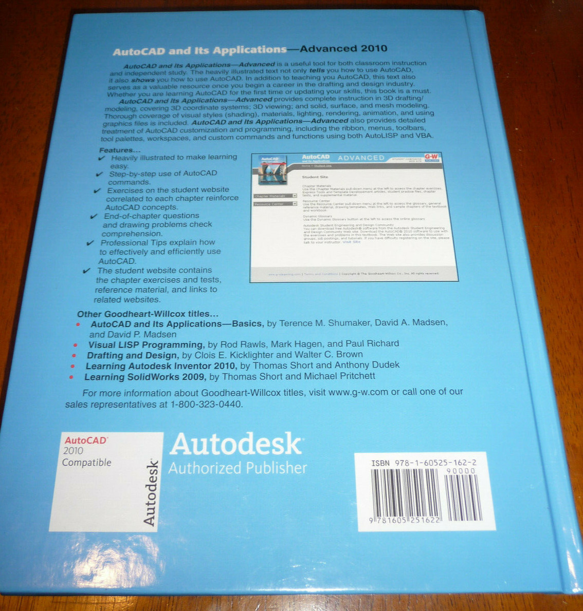 AutoCAD Its Applications Advanced 2010 ISBN 9781605251622 NEW Autodesk 17th Ed