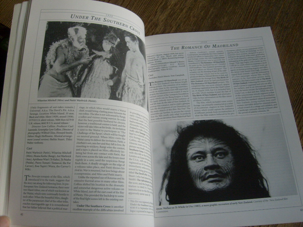 New Zealand Film 1912-1996 Movies Made in New Zealand Book