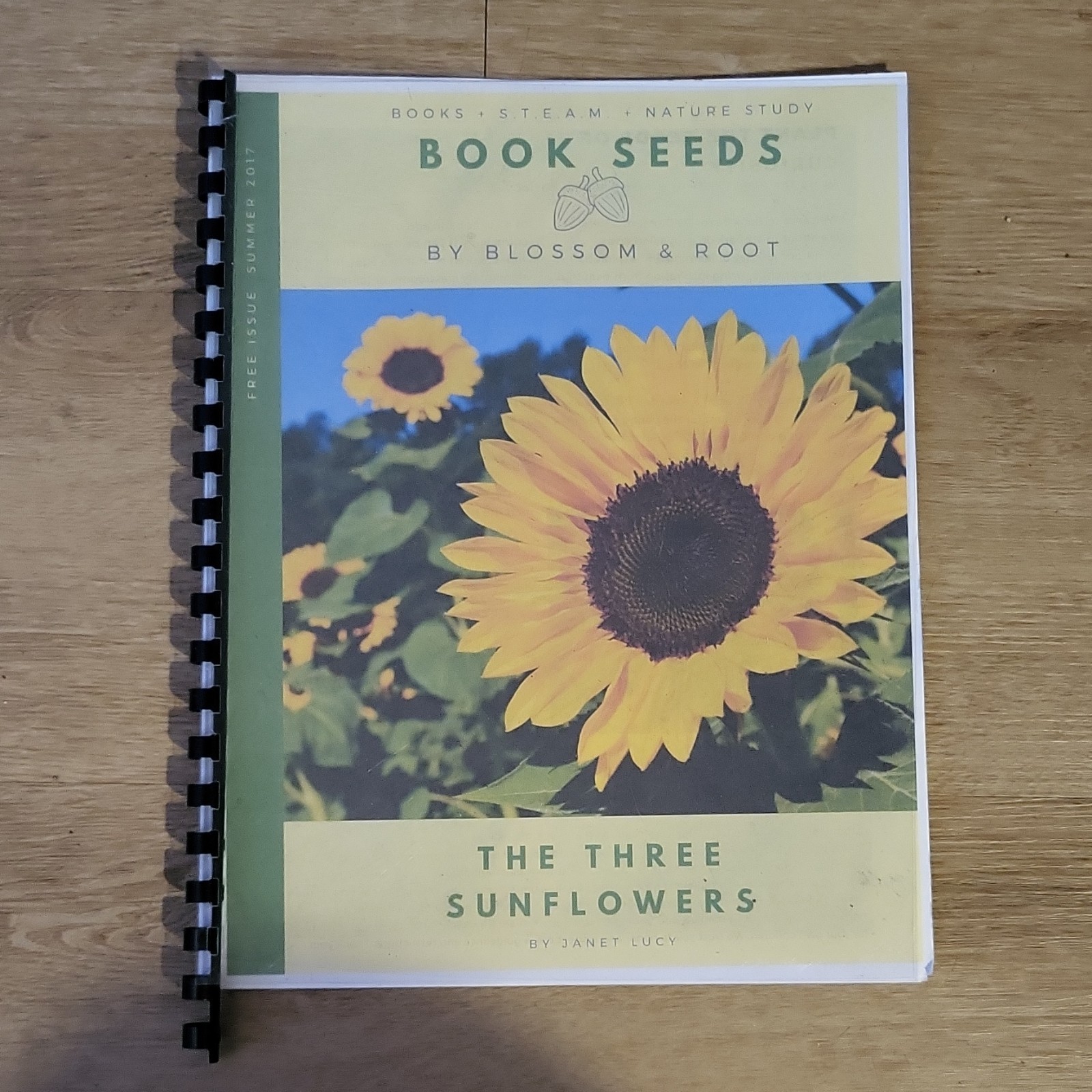 Blossom & Root Book Seeds The Three Sunflowers Janet Lucy Spiral Nature Study S…