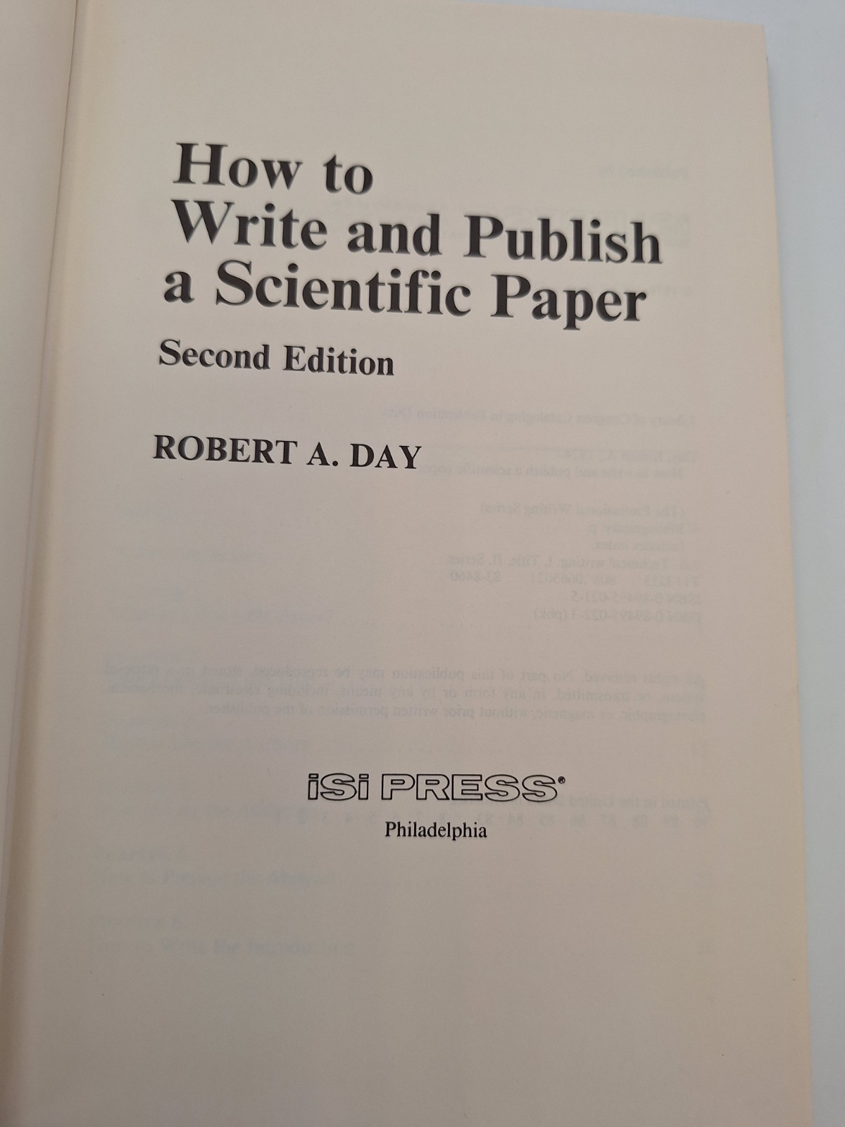 How to Write and Publish a Scientific Paper ~ Robert A Day ~ Hardcover