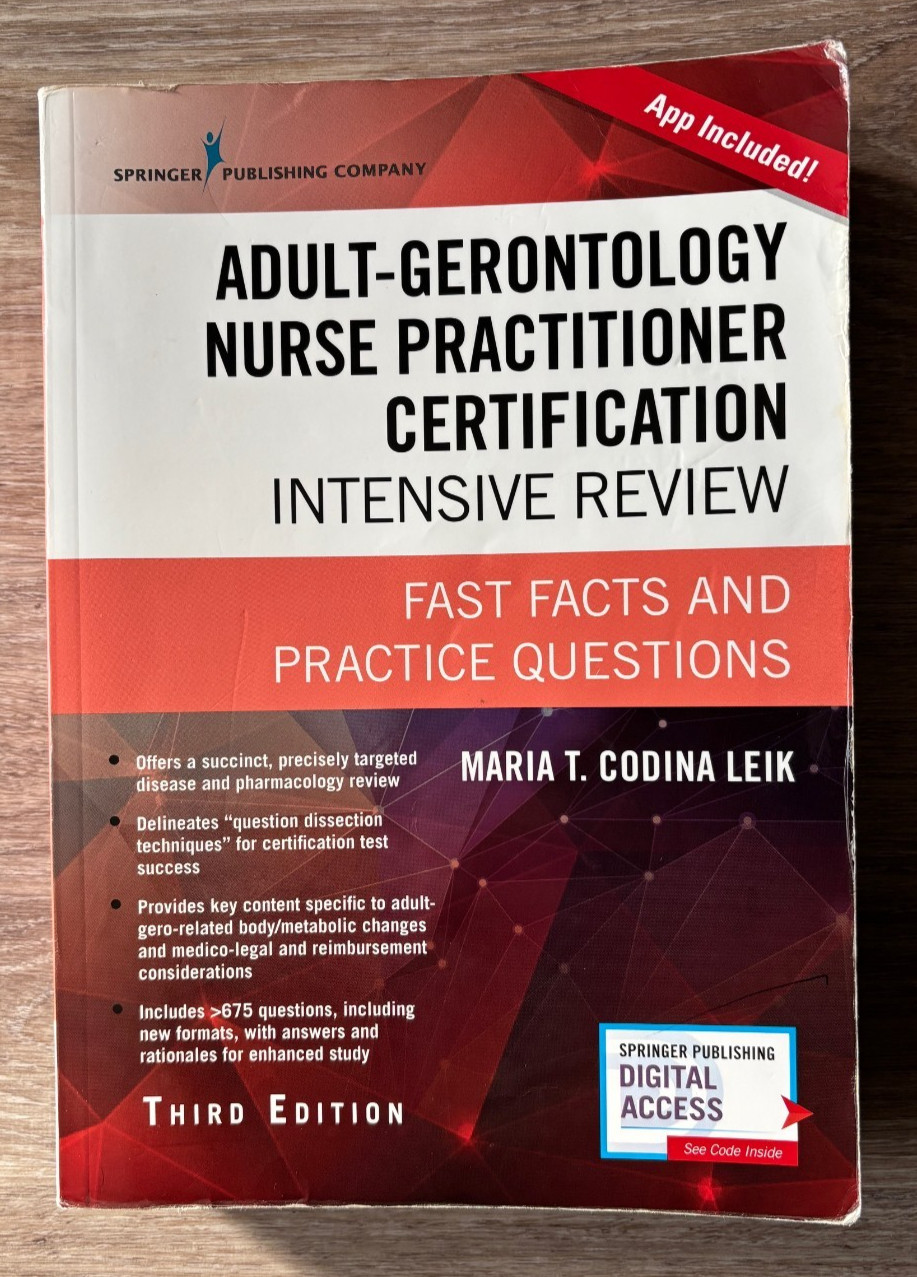 Adult-Gerontology Nurse Practitioner Certification Intensive Review 3rd Edition