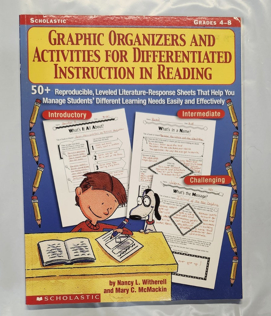 Differentiated Instruction Reading + Literary Elements Grades 4-8 Scholastic VG