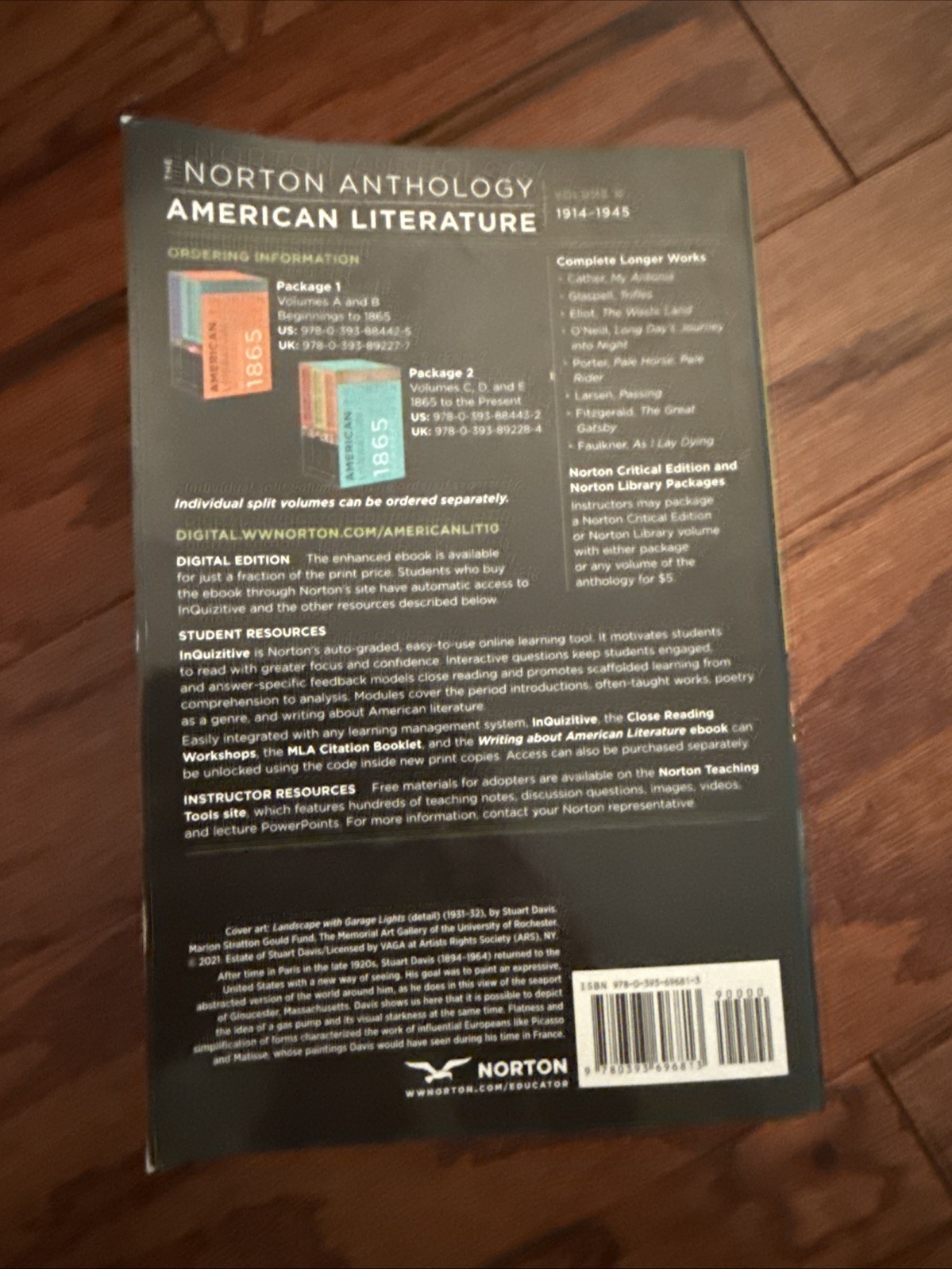 American Literature- Norton Anthology 1865- Present Set- Bent But Never Used