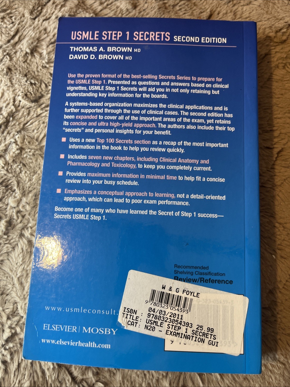 Secrets Ser.: USMLE Step 1 Secrets by Thomas A. Brown and Dave D. Brown…#2605