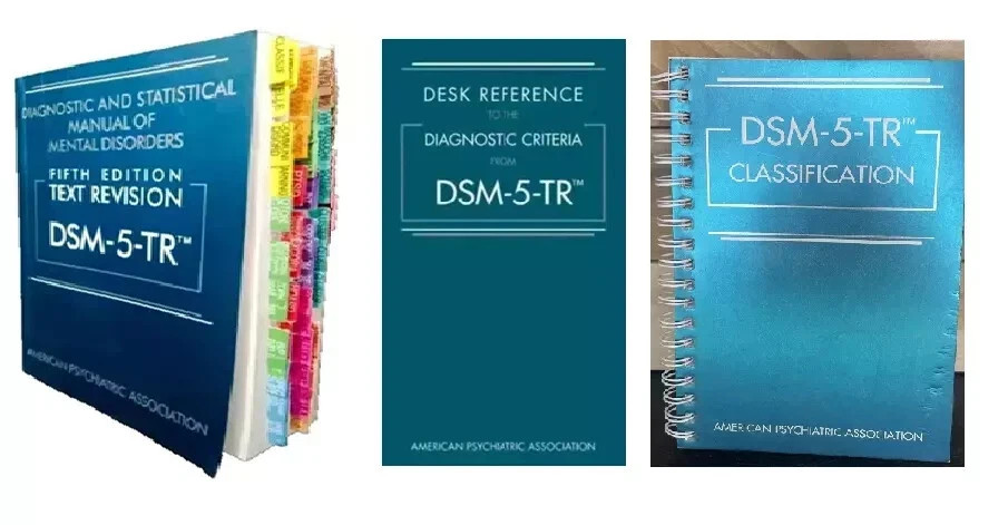 DSM-5-TR + Tab + Desk Reference (PB ) + Classification 3 book set Lot of 5 USPS