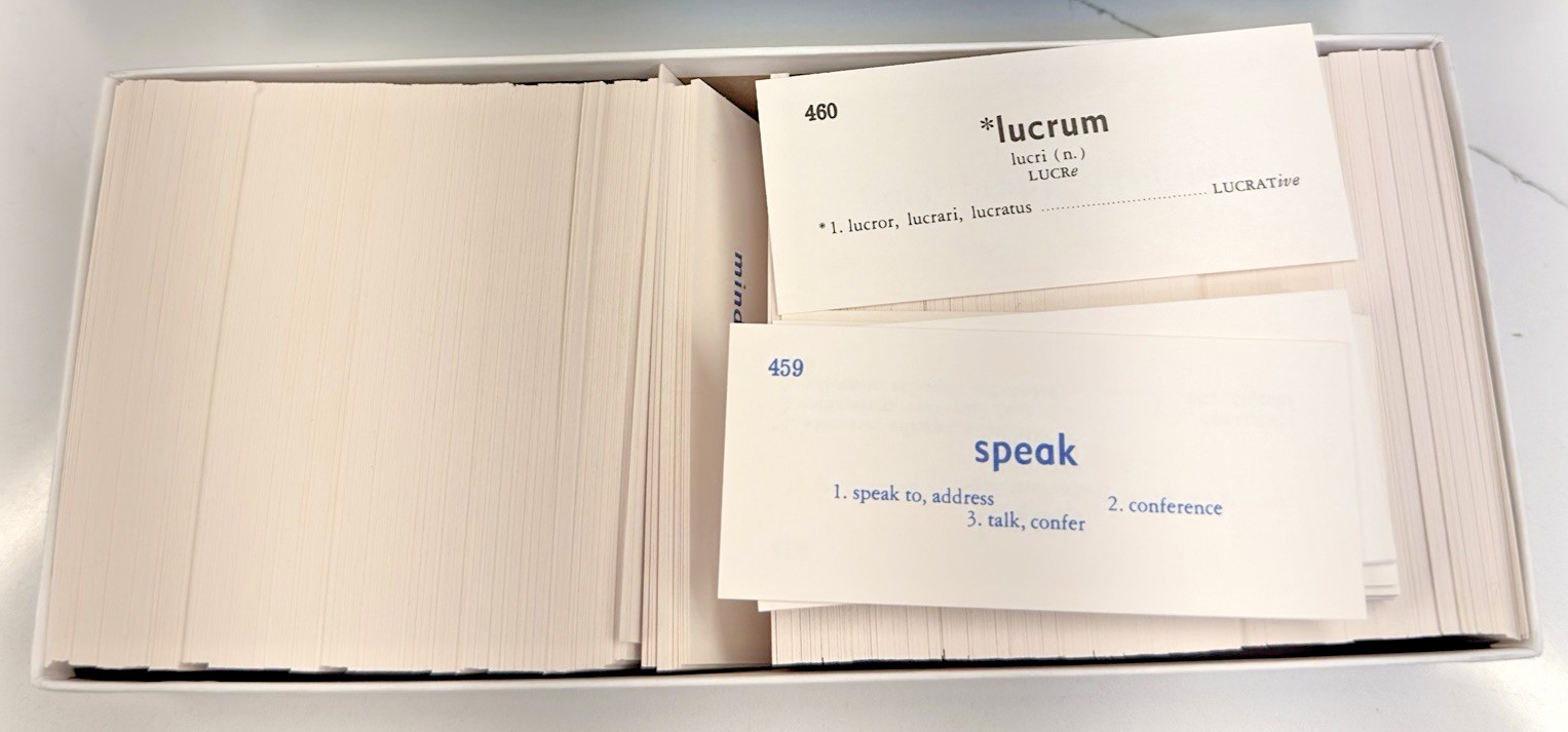 Vis-Ed Latin Vocabulary Academic Study Card Set_Latin Vocab Flashcards_Study Aid
