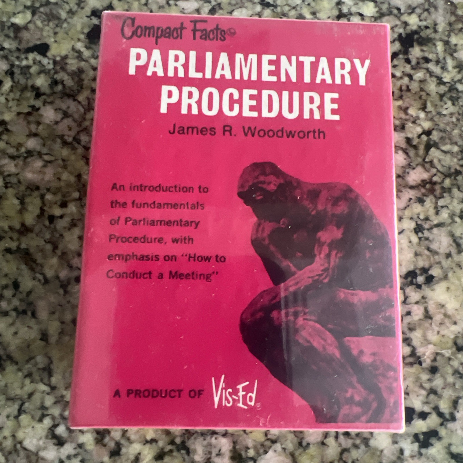 1963 Vis-Ed Parliamentary Procedure Compact Facts Learning Cards VINTAGE
