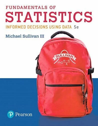 Fundamentals of Statistics – 9780134508306, paperbackcover, Michael Sullivan III