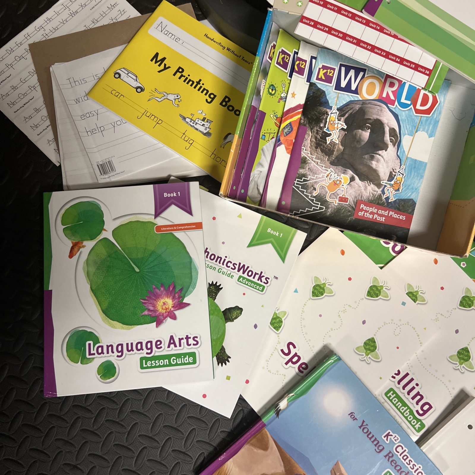 Lot Of K12 Language Arts , Phonics, Spelling, Literature , Handwriting Etc